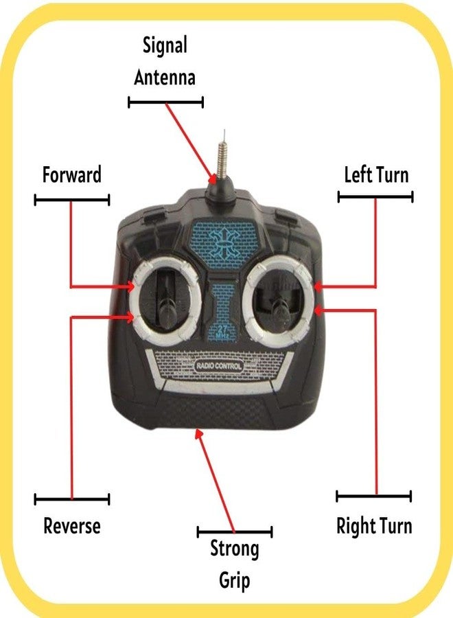 QUEENZOMY سيارة لعبة كوينزومي فيزيمون® التي تعمل بجهاز تحكم عن بعد للأولاد من عمر 4 سنوات فما فوق، بمقياس 1:18، حجم 22 سم | عبوة من قطعة واحدة | ألوان متنوعة (حسب التوافر) - Image 3